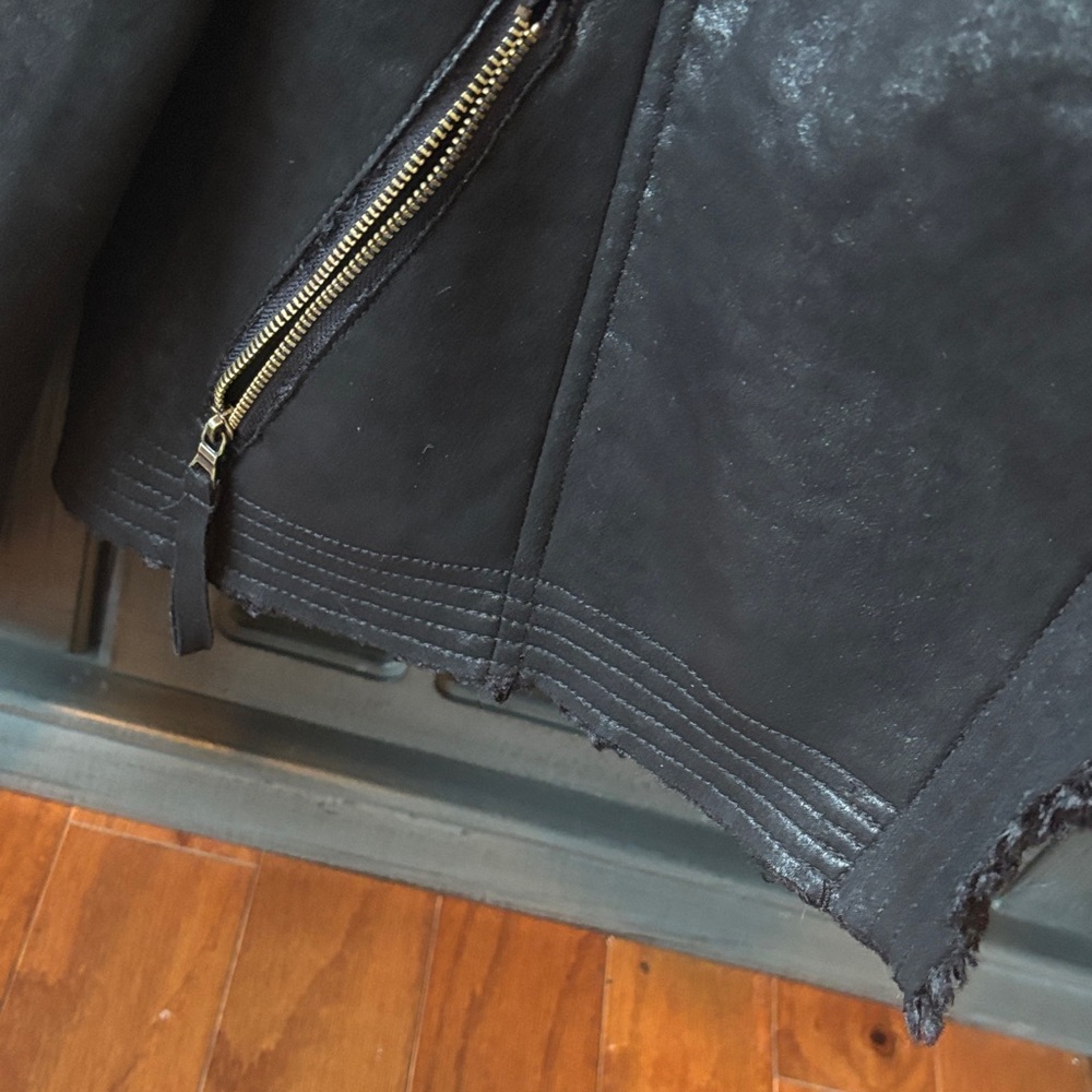 Marrakech Black Shearling Leather Jacket - image 8